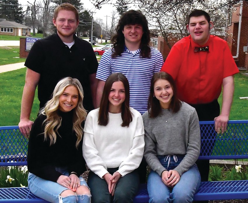 Galena High School announced the members of their prom court on Monday, April 25. The 2022 prom court is, back row from left: Keaton Bauer, Ryan Stoffregen, Ben Moyer; front row: Julia Townsend, Ayden Wells, Maia Kropp.