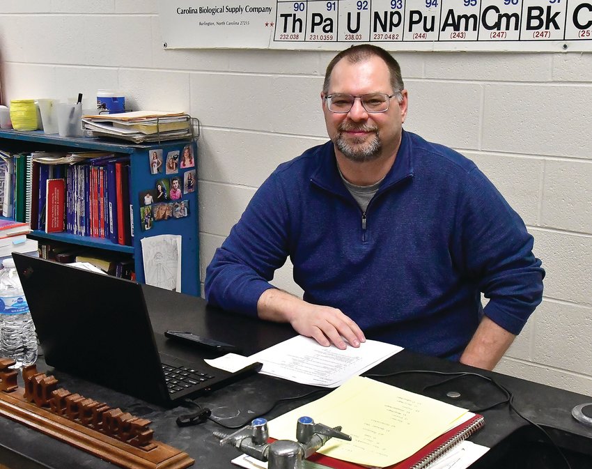 East Dubuque science teacher Brenden Harbaugh is retiring from the school after a 34-year career, beginning in 1989. Along with teaching, Harbaugh also coached junior varsity football, varsity girls basketball, varsity softball and junior high basketball.