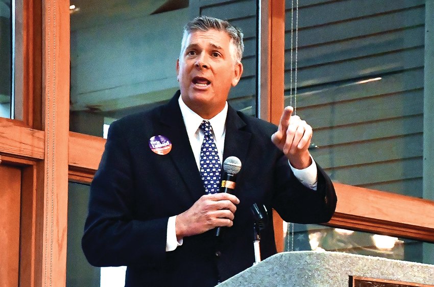 Congressman Darin LaHood spoke during the Jo Daviess County Lincoln Day Dinner on April 29 at Eagle Ridge Resort and Spa. LaHood was the keynote speaker for the event.