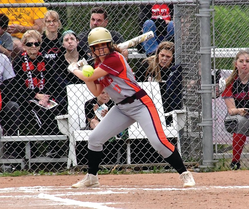 Stockton/Warren&rsquo;s Elaina Martin watches as the softball passes by during the WarHawks&rsquo; 3-0 loss to Pearl City in the IHSA regional semifinal on May 17.