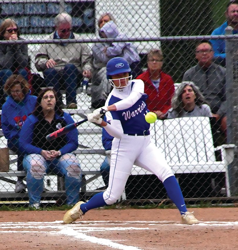 East Dubuque&rsquo;s Anna Berryman led off the fourth inning with a double that would propel the Warriors to a two-run inning. The Warriors lost to Fulton 4-2 in the IHSA Regional Semifinal on May 16.