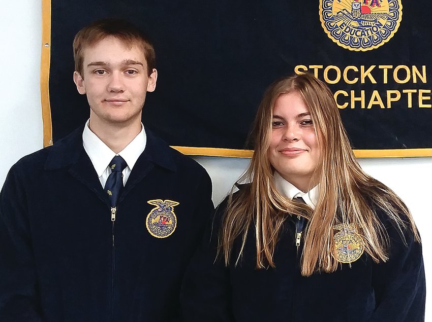 Stockton FFA members Charlie Breed and Alexi Haas won the state agriscience fair earlier this month. The two students competed in the food science division with their project that explored the effectiveness of different cleaning products on kitchen surfaces. The students worked for several months to conduct research and create their report. They submitted their report for the state agriscience fair and completed an interview over Zoom. They will be recognized on stage at this year&rsquo;s state FFA convention in June for their state championship. Currently, Breed and Haas are working to prepare their report for the national contest that will take place this summer.