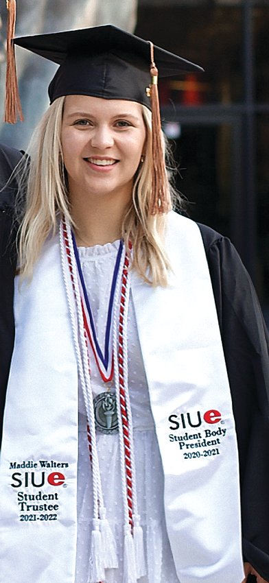 Madelyn Walters, Elizabeth, gave a commencement address during her graduation ceremony on May 6.