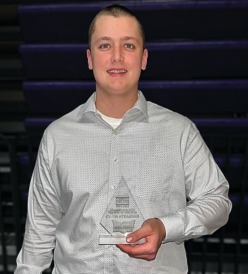Chris Strauser, a 2017 graduate of East Dubuque High School earned a Dewey Award from Loras College on May 2 for being the top student athletic trainer in 2022.