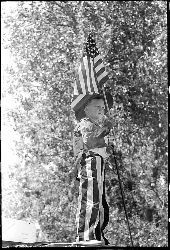 Boy on a Float at a 4th of July celebration in 1941, five months before the US entered WW II.