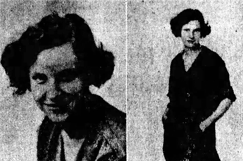 Picture of Virginia Stopher, Arizona Daily Star, February 18, 1923, with the headline &ldquo;19-year-old wife leaves her husband to make her own way by rail&rdquo;