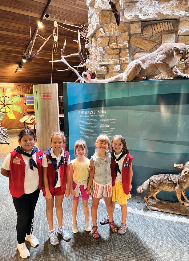 The American Heritage Girl Troop 2021 visited the E.B. Lyons Center at the Mines of Spain (on July 23) in Dubuque.