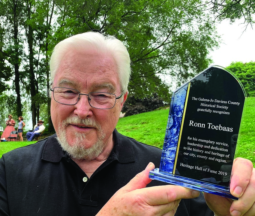 Ronn Toebaas was honored in 2019 by the Galena-Jo Daviess County Historical Society for his dedicated and creative efforts with the Cemetery Walk.