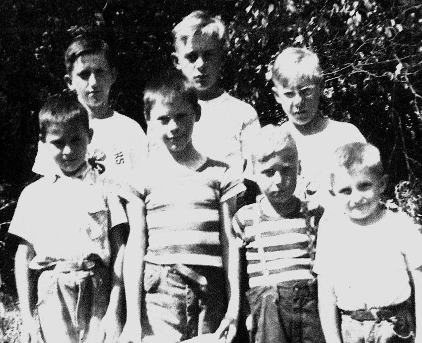 David Rogers shared this photo of the 1953 spring picnic at the Veta Grande School near Scales Mound. Attending were, back, from left, Howard Colin, Cletus Winter and Cleland Winter; and front, from left, Jerry Lopp, Wayne Hughes, David Siegel and David Rogers. Sadie Temperly was the teacher at this one-room school which has been converted into a home.