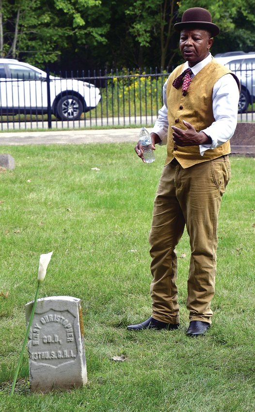Ernest Jackson portrays Henry Christopher during the 28th annual Cemetery Walk on Sunday, Sept. 18.