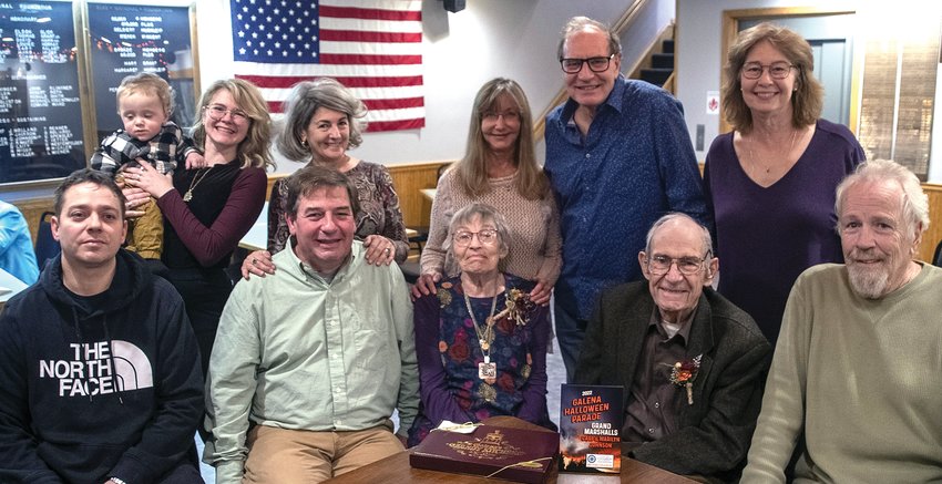 Four generations of the Johnson family attended including, back, from left, Nox and Sophia Pfile, Cynthia Johnson, Cheryl Lynn Beatty, Carl Johnson III and Cathy Evans; and front, from left, Tom Pfile, Adam Johnson, Marilyn and Carl Johnson and Gary Evans.