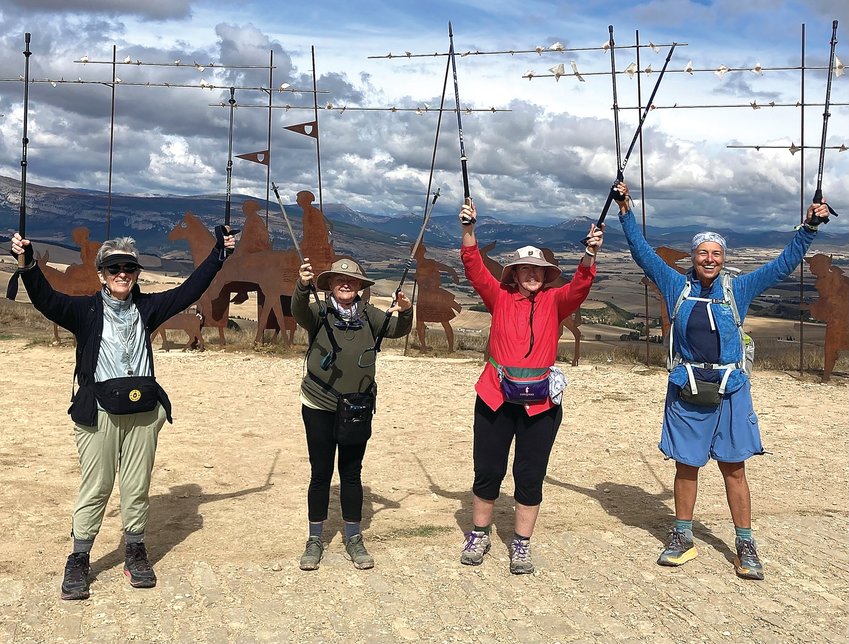This fall four friends, from left, Joan Klaus, Monroe, Virg., and formerly of Galena, and Bonnielynn Kreiser, Maureen Bardusk and Susan Barg walked the Camino de Santiago.