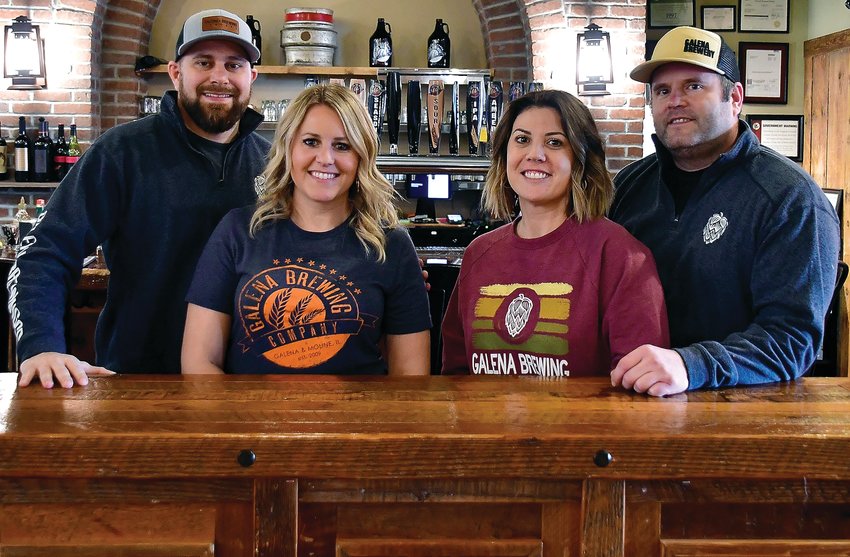 Matthew Wilcox, Lindita Wilcox, Ashley Gendreau and Brad Gendreau are the new owners of Galena Brewing Company.