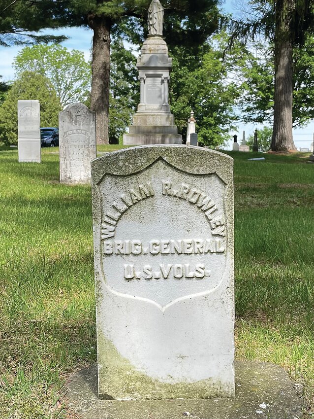 Gravesite of Brig. Gen. William R. Rowley, one of Galena&rsquo;s Civil War generals.