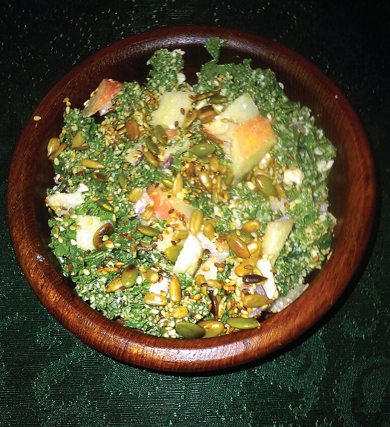 Kale, fruit and feta Salad