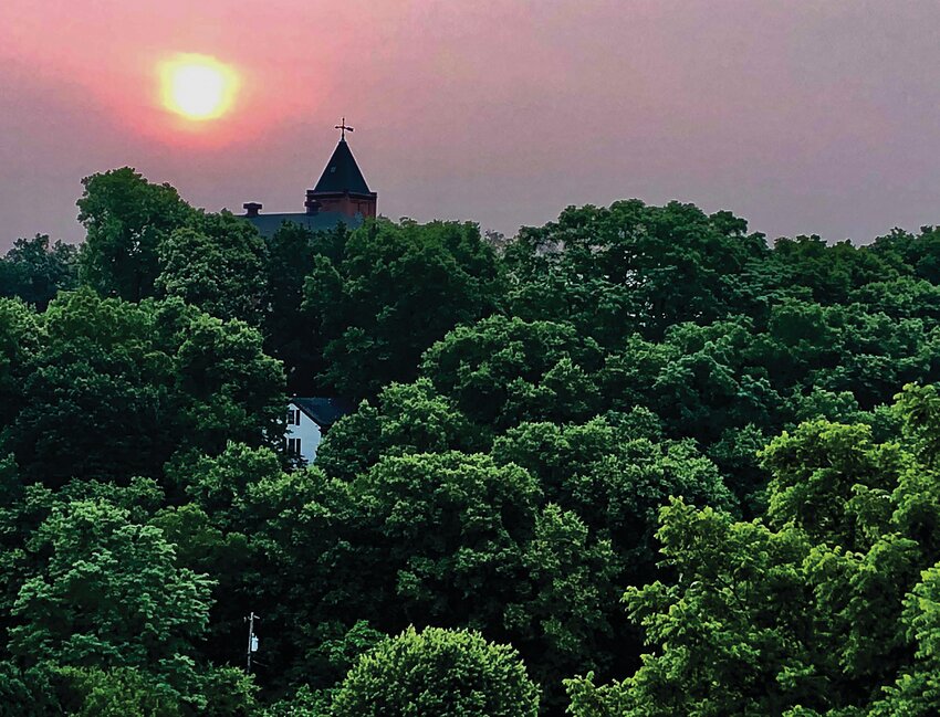The Canadian forest fires have made for some subtle and almost eerie sunrises over the past week. This photo of the Thursday, June 15 sunrise was submitted by Charles Fach.