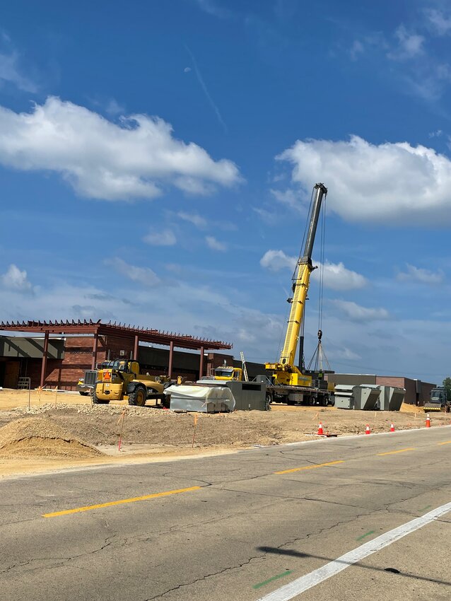 Construction continues at the Galena Elementary and Middle School as the beginning of the school year is less than a month away.