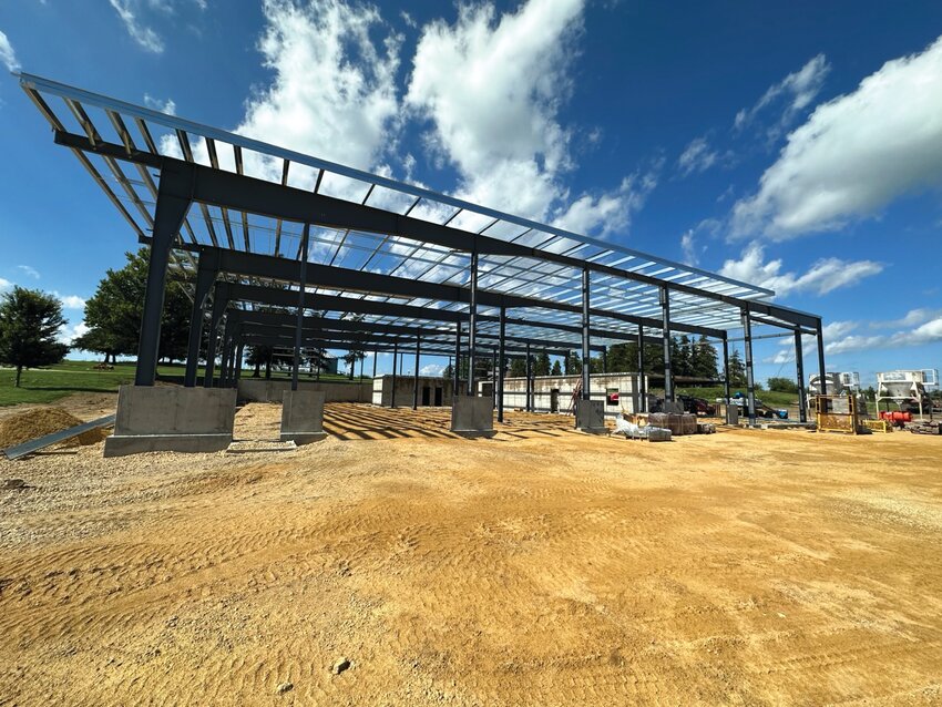 Steel framing and rafters have been erected for the new Guy&rsquo;s Truck and Tractor Service&rsquo;s 22,000 square-foot building. Workers are presently completing roofing, siding and interior and exterior masonry walls. According to Louie&rsquo;s Trenching spokesperson Bobby Hahn, site preparation for the building required approximately 12,000 cubic yards of cut and fill earthwork.