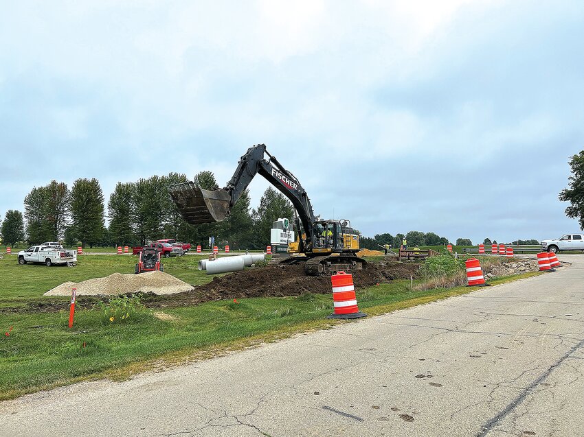 Fisher Excavating began work at Midwest Medical Center by replacing a culvert.
