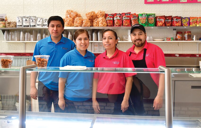 La Michoacana is a family owned business! From left: Javier Garcia Ayala, Maria Ayala, Natalie Natalie Garcia Ayala and Mario Garcia.