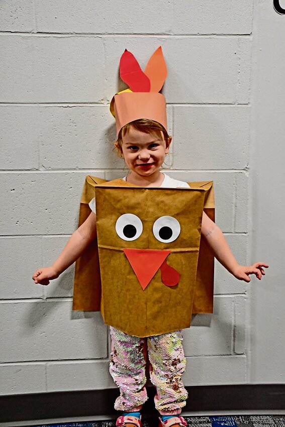 Alivia McFarland, 3: Alivia has turkey with butter on top for Thanksgiving. She has chocolate for dessert. Her mom cooks the turkey from Walmart for six hours. &ldquo;It&rsquo;s big enough for the oven,&rdquo; she said. The oven temperature is five hours. The turkey is her favorite Thanksgiving food.