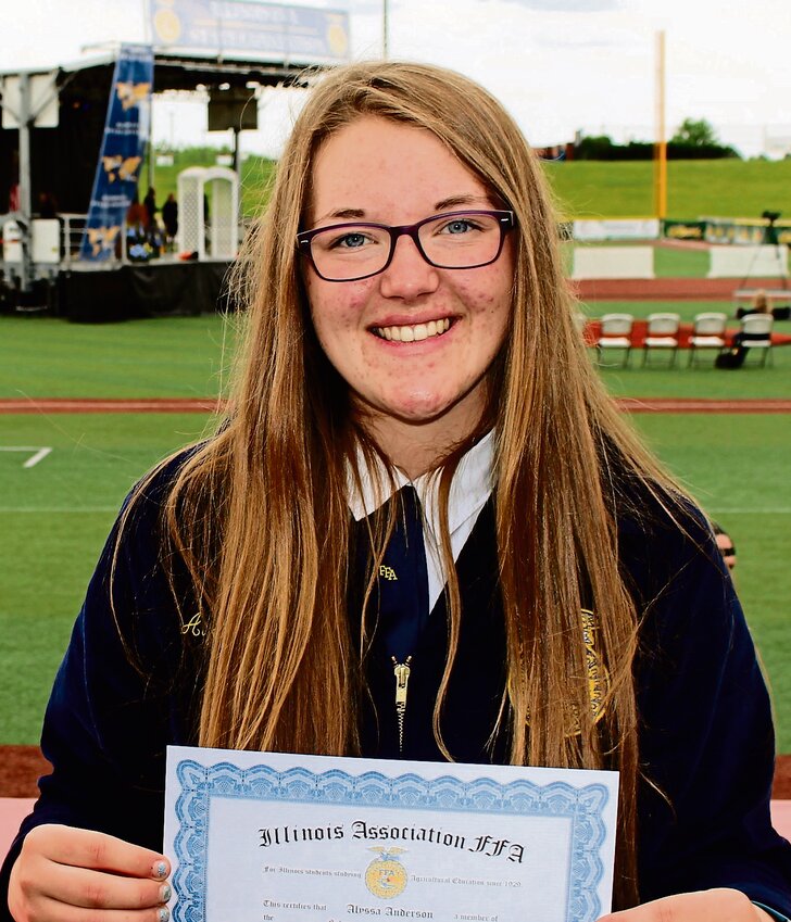 Aly Anderson earned the American FFA Degree.