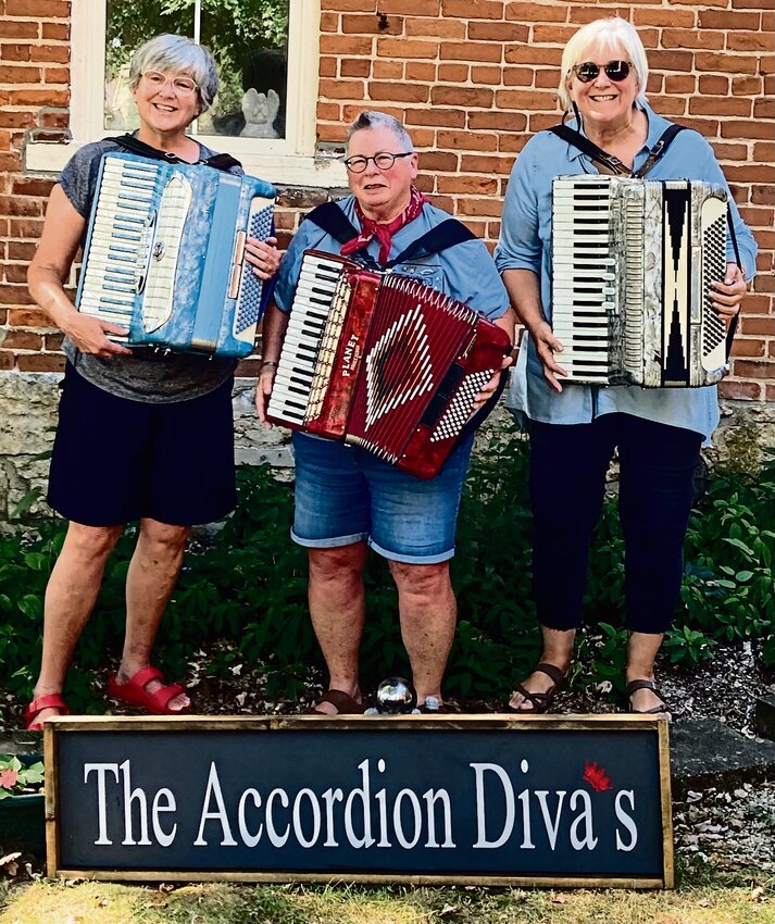 The Accordion Divas are from left: Denise Stadel, Colleen Yanda and Vicky Barclay.
