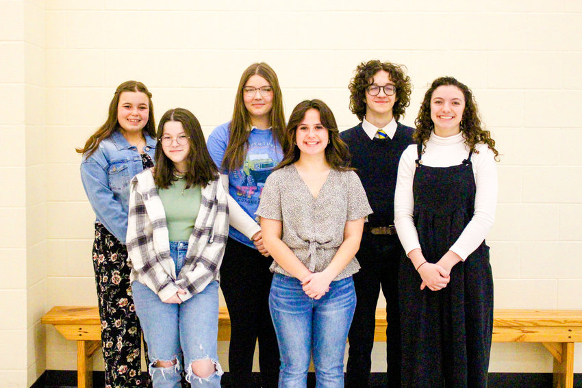 Harrison schools students attending the EAST Conference include (front row, from left) eighth-grader, Ashlee Pouncy; sophomore, Lauryn Tapley; junior, Attalie Bardwell; (back row) seventh-grader, Riley Crow; eighth-grader Kimberly DuBois; and junior, Daxton Rocole.