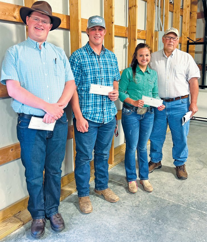 The 2022 Boone County Cattlemen&rsquo;s Scholarship Foundation recipients are (from left) Paul Archer, Ethan Martin, Emma Graddy and Jackie Davis.