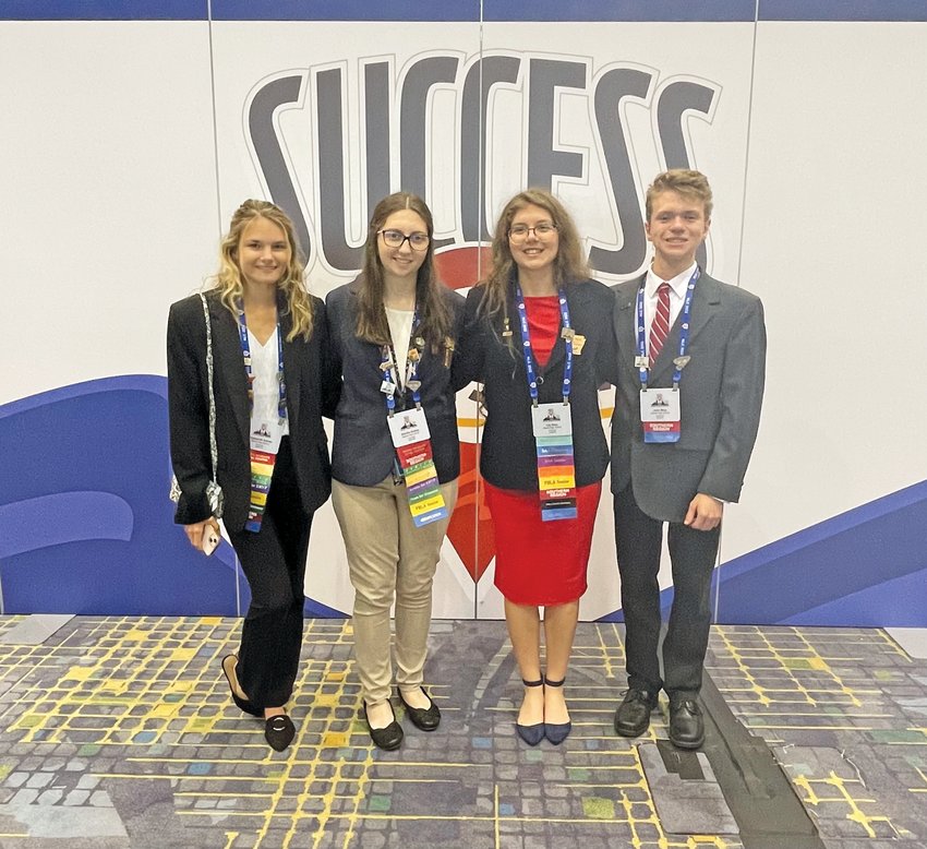 Alpena FBLA team members (from left) Hadassah Toliver, Kendra Hulsey, Lily Bray and John Bray attended the National Future Business Leaders of America Leadership Conference in Chicago.