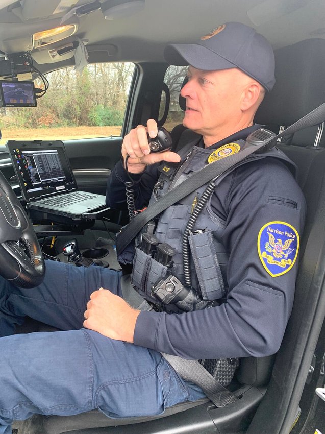 Contributed Photo/Lee H. Dunlap  Capt. Clint Toliver with the Harrison Police Department will be joining other city, county and state police officers in making sure drivers have a safe Thanksgiving holiday season when they are out driving on public streets and highways.   &nbsp;