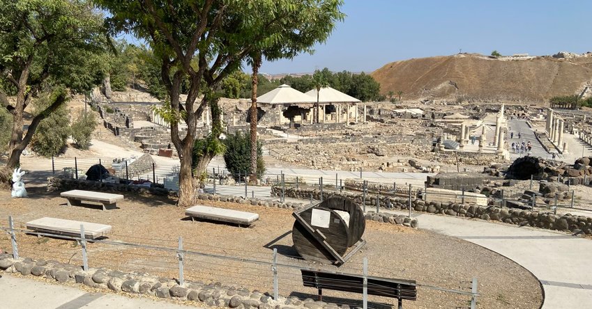 Beth Shean      CONTRIBUTED PHOTO/Dr. Charles Adair      Beit She'an, or Beth Shean, is the largest archaeological site in Israel. During Biblical times, the Philistines lived here after defeating King Saul. In Bet She'an National Park there were many stones, stone bath houses, a large stone amphitheater, and many tall pillars uncovered from Biblical days.
