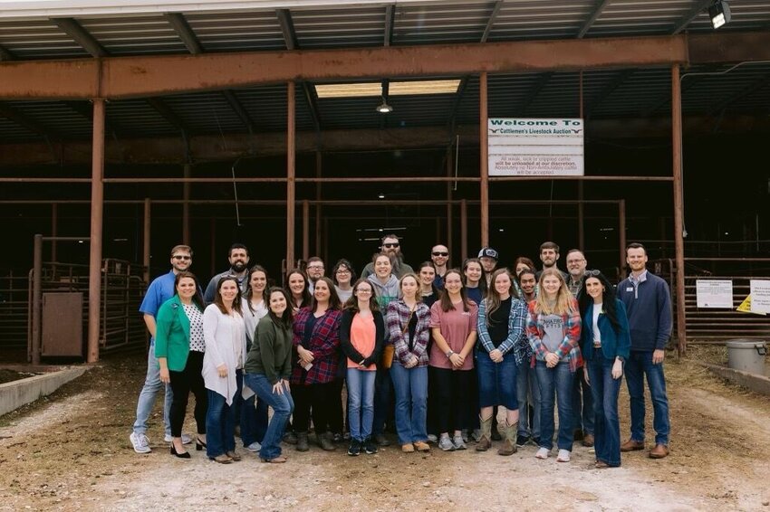 The Adult and Youth Leadership classes visited the Cattlemen's Livestock Auction Sale Barn during the Agricultural Focus on March 7. CONTRIBUTED PHOTO