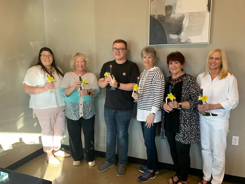 Beta Upsilon members (from left) President, Haley Markle; Vice-President, Robin Reeves; Secretary, Landon Chambers; Treasurer, Chris Royston, Parliamentarian, Dianna Grace and Education Cherie Conner celebrated the group&rsquo;s growing membership at the May meeting. CONTRIBUTED PHOTO