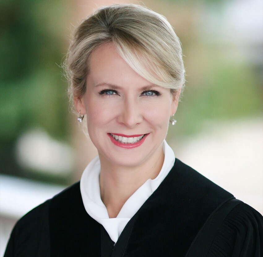 Arkansas Supreme Court Justice Courtney Rae Hudson announces that she will seek another term on the Court in 2024.