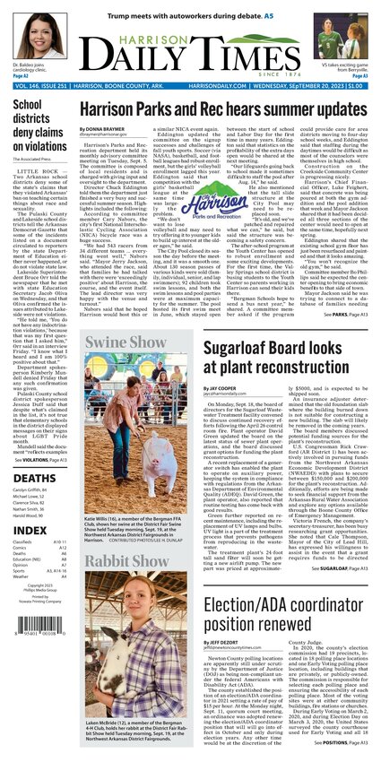 Wednesday, September 20, 2023 - Harrison Daily