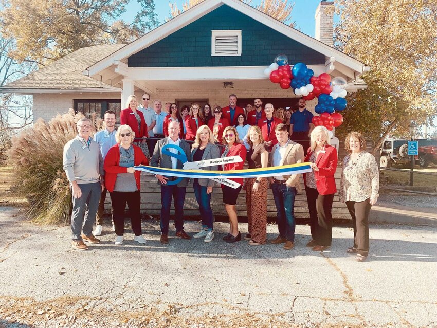 Matt McKinney Shelter Insurance opened an office in Harrison at 1110 Hwy. 62/65 and recently held a ribbon cutting with the Harrison Regional Chamber of Commerce. The phone number 870-716-2828. Hours are 8 a.m. to 5 p.m. Monday through Friday. CONTRIBUTED PHOTO/LEE H. DUNLAP