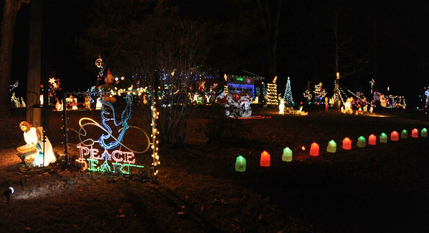 Beverly and the late Carl Bear's home on Baughman Cutoff Road has delighted many with its holiday lights. The 2023 