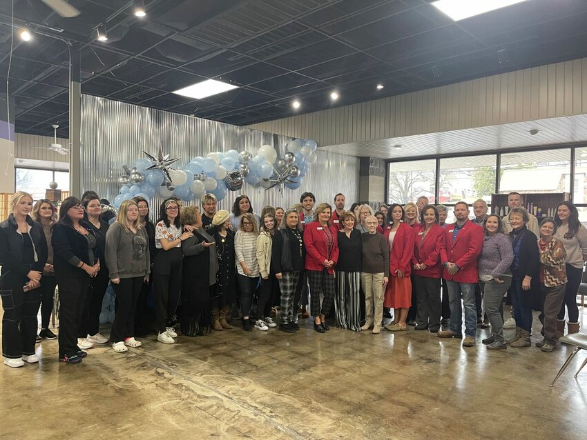 A large group of friends, clients, students and Chamber ambassadors joined owner Jeree Winn as she celebrated the 20th anniversary of the New Beginnings School of Cosmetology. New classes begin every-other month. For more information call 870-743-1114.&nbsp;CONTRIBUTED PHOTO/Donna Braymer