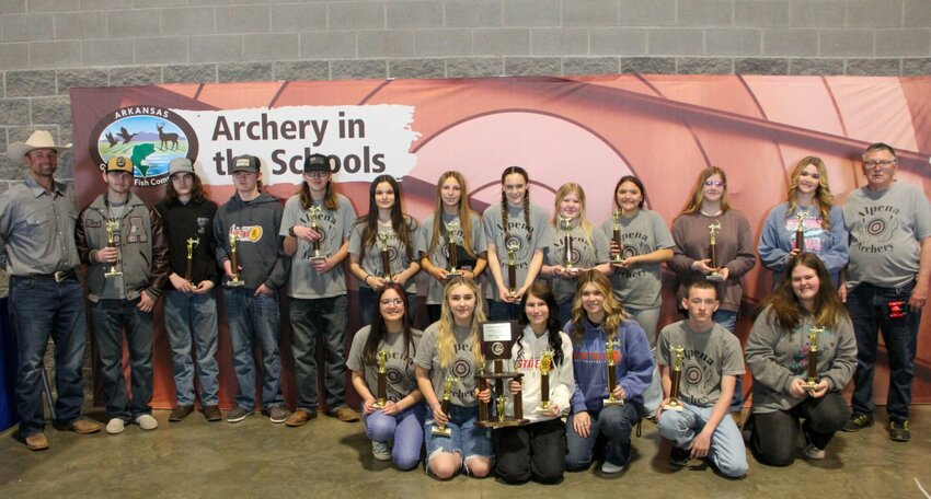Alpena High School won the 2024 Archery in the Schools State Championship after placing second to Bergman in 2023 and third in 2022. CONTRIBUTED PHOTO