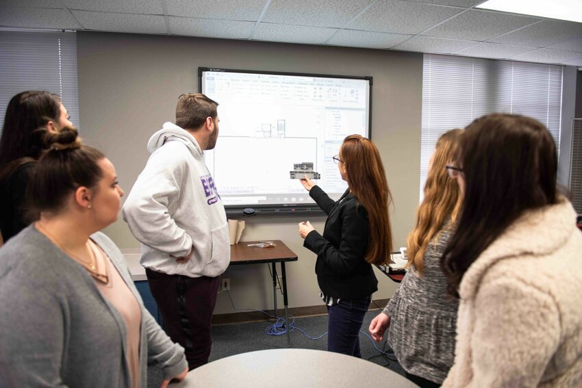 An interior design class at UCA utilizes modern classroom technology in their studies. The interior design program will see a boost in resources like these thanks to a recent donation of $5 million. CONTRIBUTED PHOTO