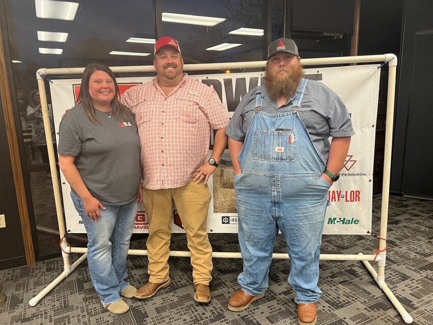 Employees of Midwest Equipment attend the April meeting of the Boone County Cattlemen's Association. From left: Sam Villines, Kenny Villines, and Caleb Spillman. CONTRIBUTED PHOTO