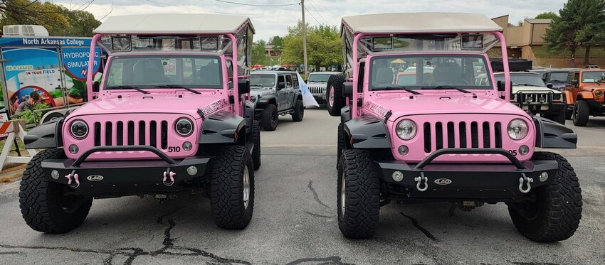 Pink Jeeps of Branson lead the way on the adventure to show their support for the 4th Annual Jeepin' for CASA fundraiser. CONTRIBUTED PHOTO
