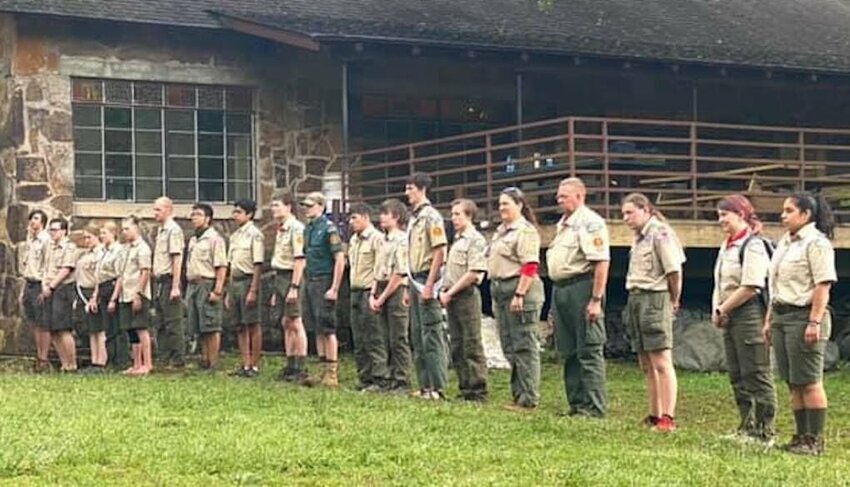 Scouts fall in for training at Camp Orr in Newton County. CONTRIBUTED PHOTO