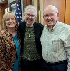 Pictured at the Boone/Newton County Retired Teachers Associate May Meeting, held at Western Sizzlin are (From left) Lisa Bailey, BNCRTSS President; Abby Burnett, program presenter; Charles Adair, BNCRTSS Past President. CONTRIBUTED PHOTO