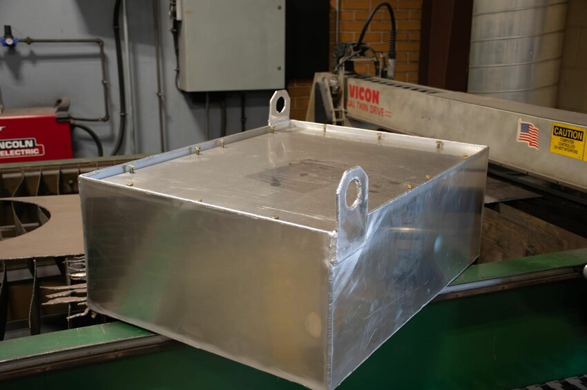 CONTRIBUTED PHOTO   The time capsule designed by Northark welding students. It will be buried on August 26, to commemorate North Arkansas College's 50th anniversary, It will be dug up on August 26, 2074.