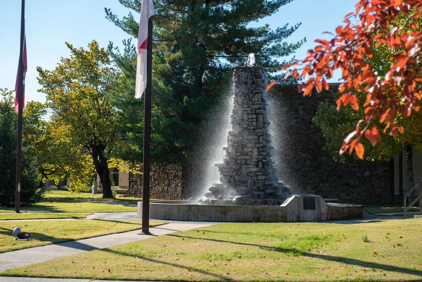 The fountain on the North Arkansas College Campus is a popular spot for taking photographs or just relaxing throughout the year. CONTRIBUTED PHOTO