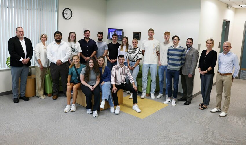 CONTRIBUTED PHOTO


Representatives from Technische Hochschule Mittelhessen (THM) University of Applied Sciences in Giessen, Germany, and Arkansas Tech University posed for a group photo at ATU's Rothwell Hall on Monday, Sept. 16.