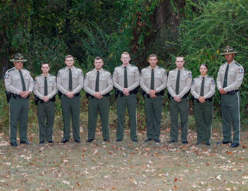 CONTRIBUTED PHOTO


From left to right: Capt. Sydney Carman, training instructor; Brandon Trammell; Clayton Bramel; Brandon Bybee; Doug Carpenter; Heath Hampton; Aaron McNew; Alyssa Mostrom; Lt. Tracey Blake, assistant training instructor.