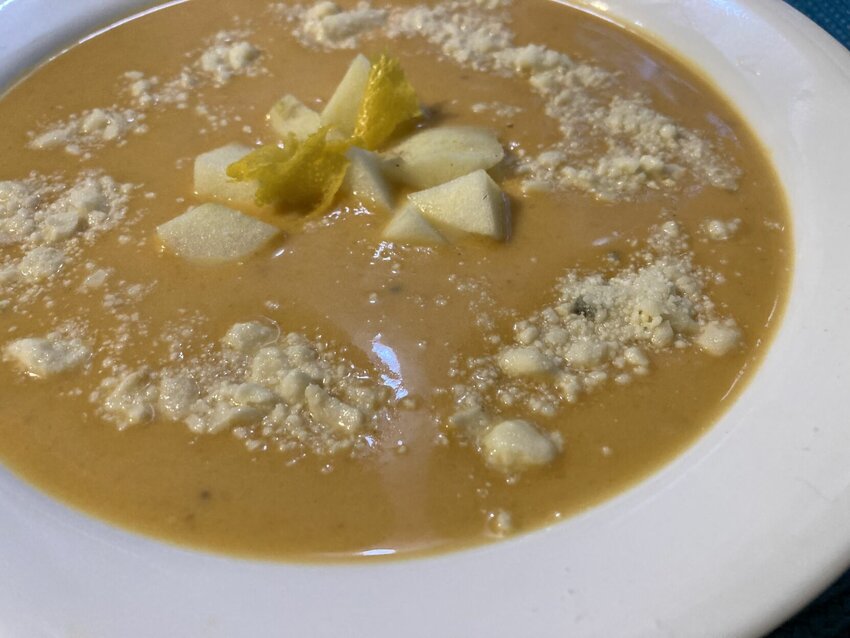 Sweet Potato-Apple Soup will chase away the chill of fall. CONTRIBUTED PHOTO / LINDA MASTERS